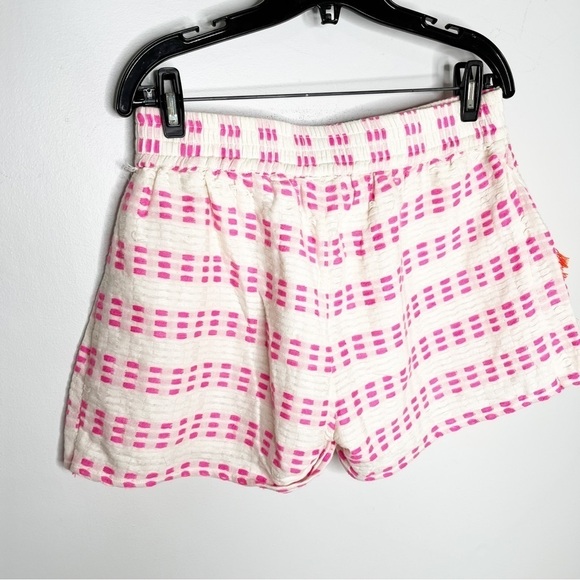 Tessora Whie Pink Fringe Boho Pull On Casual Shorts Size Large - Picture 2 of 6